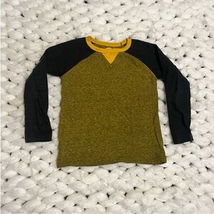 Old Navy Kids Long Sleeve Raglan Tee - Yellow and Black